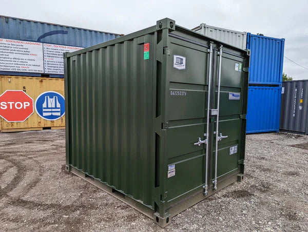 Contenedor usado de 10 pies verde oscuro