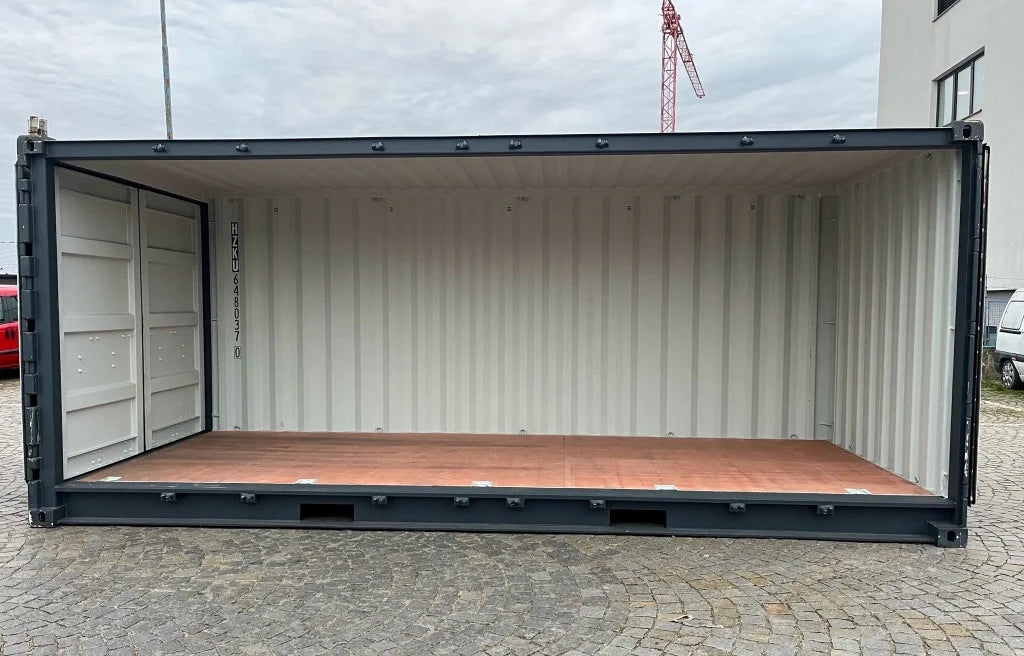 Contenedor Marítimo Open Side 20 pies – Color Verde Oscuro