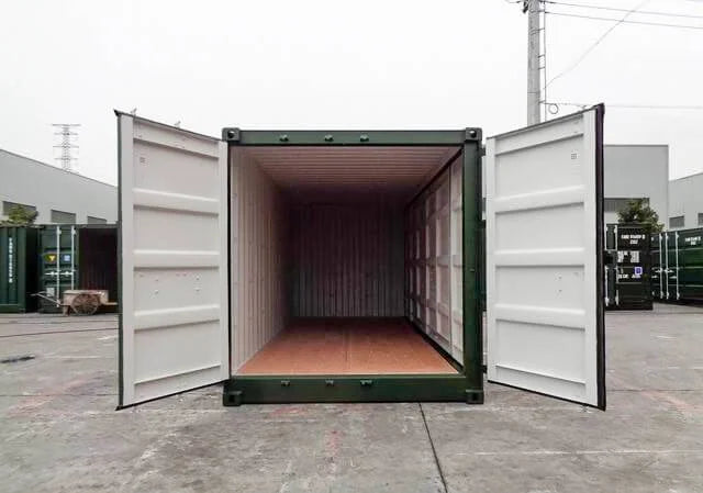 Contenedor Marítimo Open Side 20 pies – Color Verde Oscuro