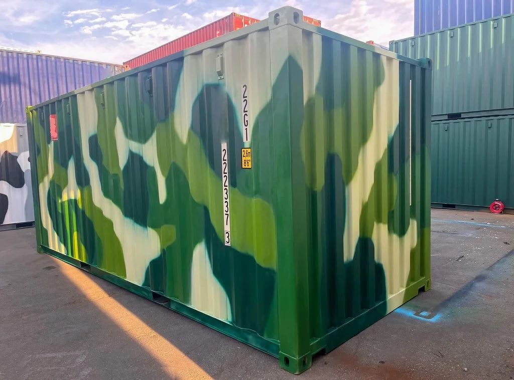 Contenedor Marítimo 20 pies – Diseño Camuflaje