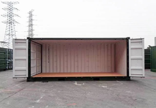 Contenedor Marítimo Open Side 20 pies – Color Verde Oscuro