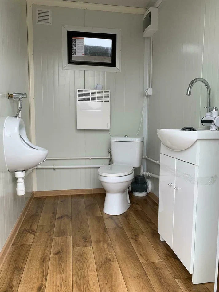 WC Cabina Doble 3×2 metros con tanque de aguas residuales