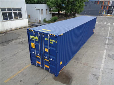 Contenedor de 40 pies High Cube con puertas en ambos extremos nuevo Azul